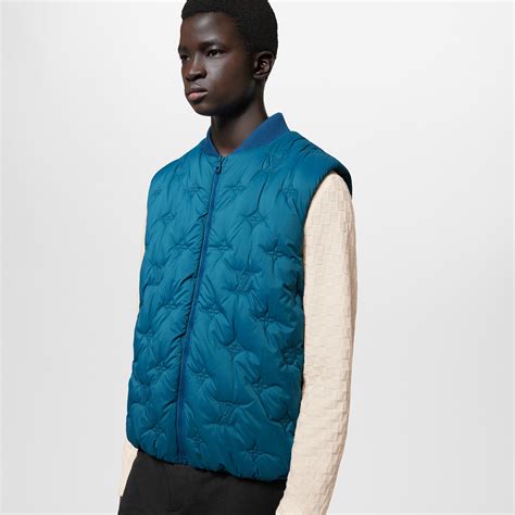 monogram quilted gilet.